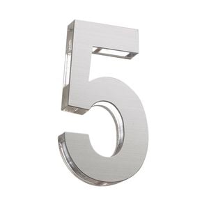 Sandleford 120mm Stainless Steel Azure House Number 5