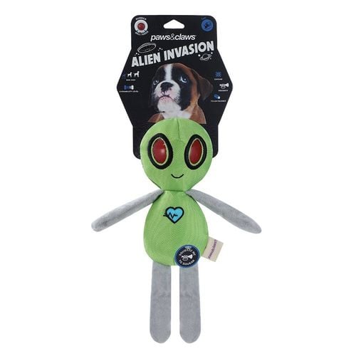 Paws Claws Alien Invasion Pet Dog Toy Alien 30x14x8cm Bunnings Australia