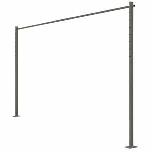 Austral 3.3m Surfmist Fold Down Clothesline Accessory Ground Mount Kit Plated - Woodland Grey