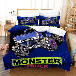 3D Cartoon Monster Truck Quilt Cover Set Bedding Set Duvet Cover Pillowcases WJ 1698