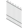 ProtectorAl 0350-1200W x 1500H Monument Loop Top Pool Fence Panel Raked 16-30º
