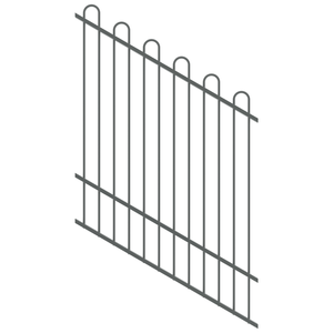 ProtectorAl 0350-1200W x 1500H Monument Loop Top Pool Fence Panel Raked 16-30º