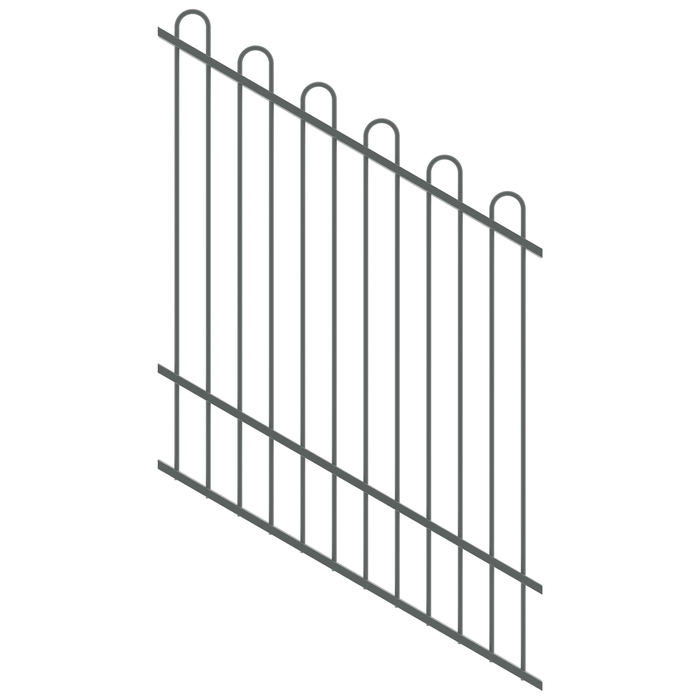 ProtectorAl 0350-1200W x 1500H Monument Loop Top Pool Fence Panel Raked 16-30º