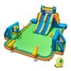 Costway 7 In 1 Inflatable Water Park W/2 Slides Splash Pool & Blower