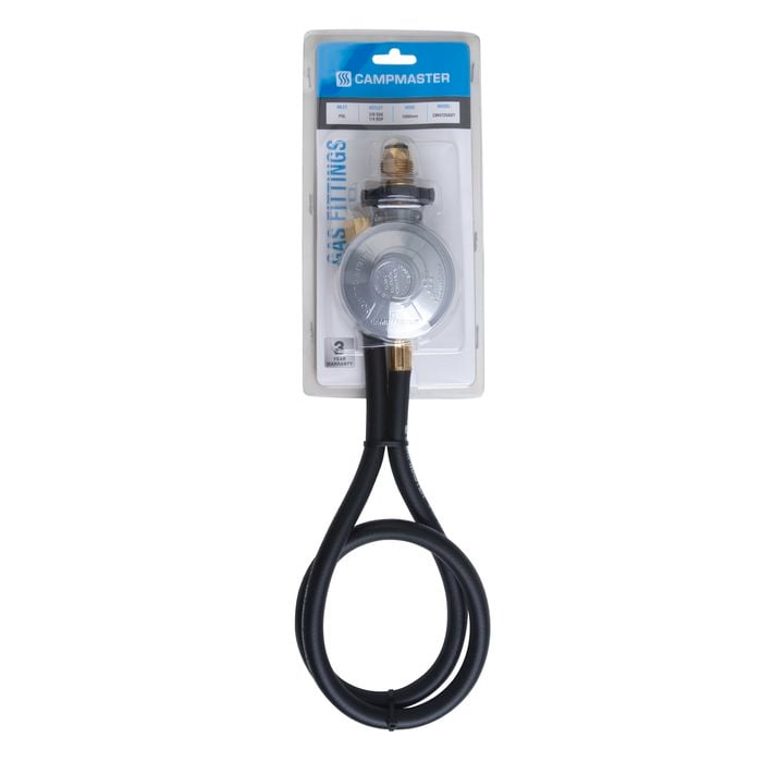 Campmaster 1000mm Gas Hose And POL Regulator including Adaptor
