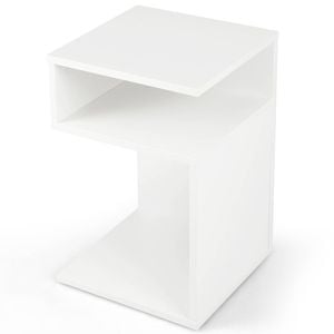 Costway Compact Nightstand Open Shelf