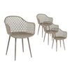 Gardeon 4PC Dining Chairs PP Lounge Chair Patio Furniture Garden Coffee
