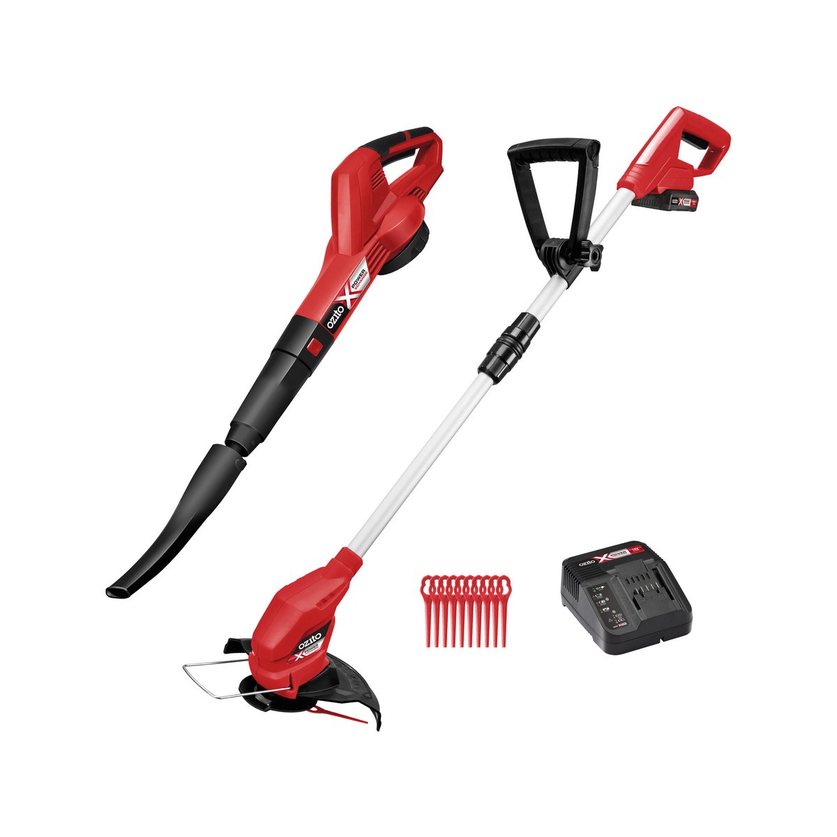 Ozito PXC 18V Cordless Blower and Grass Trimmer Kit Bunnings Australia