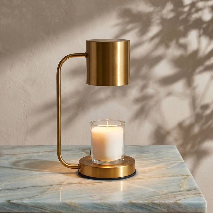 Cadence & Co. Lume Candle Warmer Lamp Gold
