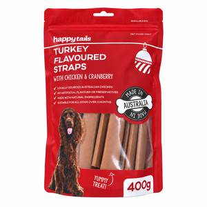 Happy Tails 400g Turkey Flavoured Straps