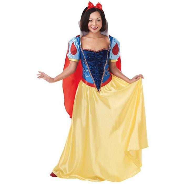 Snow White Halloween Costume for Adults Princess Dress with Cape and Headband Fairytale, Medium