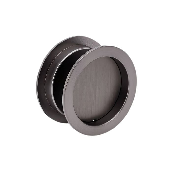 Zanda 50mm Graphite Nickel Round Cavity Sliding Passage Set