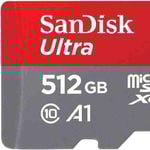 SanDisk 512GB Ultra Micro SDXC 120Mb/s Class 10 UHS-I Micro SD Card