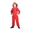 More Than Party Kids Robber Costume Red Hooded Jumpsuit With Mask 10-12y