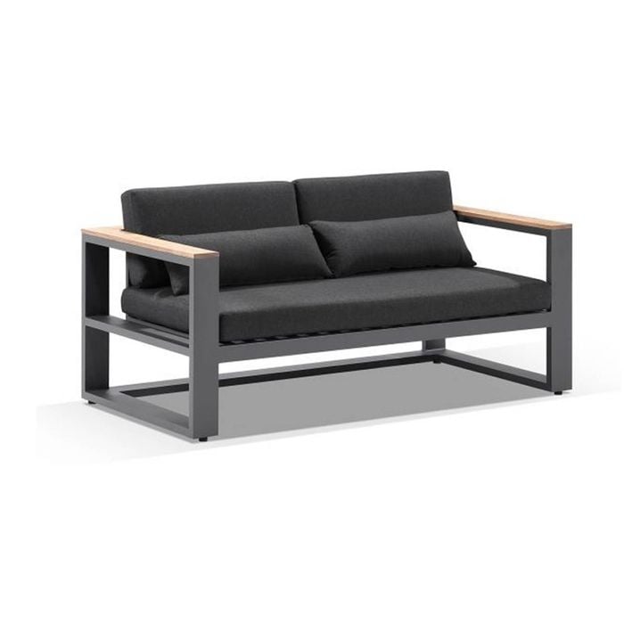 Balmoral 2 Seater Outdoor Aluminium And Teak Lounge