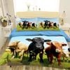 3D Herd Cows 1931 Bedding Set Pillowcases Quilt Duvet Cover Set Queen King
