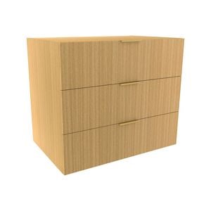 Lugna 768 x 900 x 580mm Sand 3 Drawer Storage Cabinet