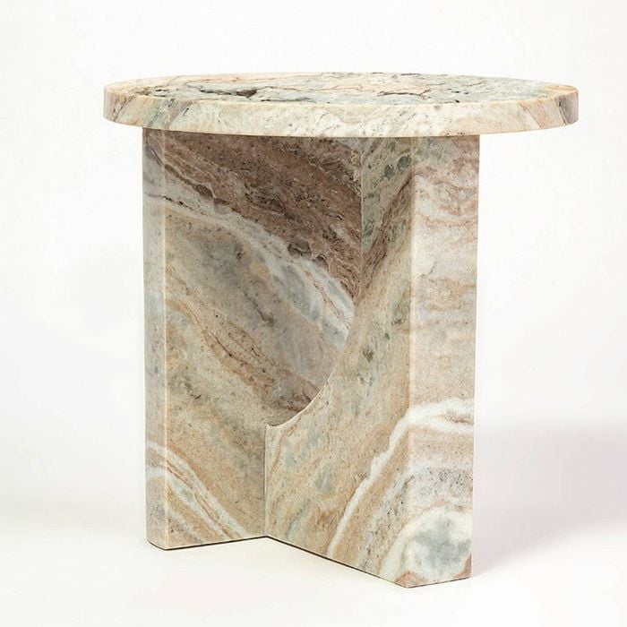 Obelisk Solid Marble Side Table