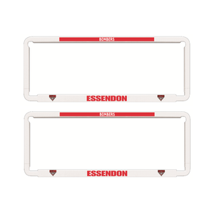 2x OFFICIAL AFL ESSENDON BOMBERS Car Number Plate Frame Cover Surround