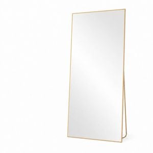 OAKORY 165x60cm Rectangular Full Length Mirror, Floor Mirror with Aluminium Alloy Frame Gold