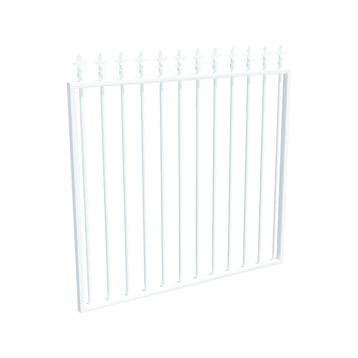 ProtectorAl 800 - 1200 x 1200mm Pearl White Aluminium Spear Top Pool Gate