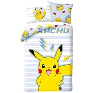 Pokemon Pikai Kids Cotton Quilt Cover Set - Single Bed Size