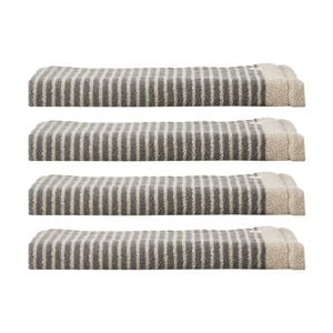 4PK Linen House 630GSM Inverloch Shadow Charcoal Cotton Hand Towel 40x60cm