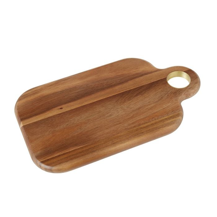 Davis & Waddell Acacia/Brass Serving Board 38x22cm - Natural
