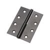 Lane 100 x 75 x 1.6mm Matte Black Left Hand Lift Off Hinge - 2 Pack
