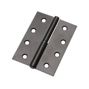 Lane 100 x 75 x 1.6mm Matte Black Left Hand Lift Off Hinge - 2 Pack