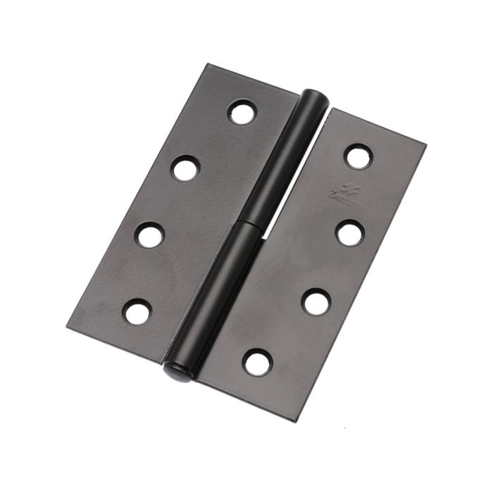 Lane 100 x 75 x 1.6mm Matte Black Left Hand Lift Off Hinge - 2 Pack