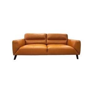 Downy  Genuine Leather Sofa 3 Seater Upholstered Lounge Couch - Tangerine