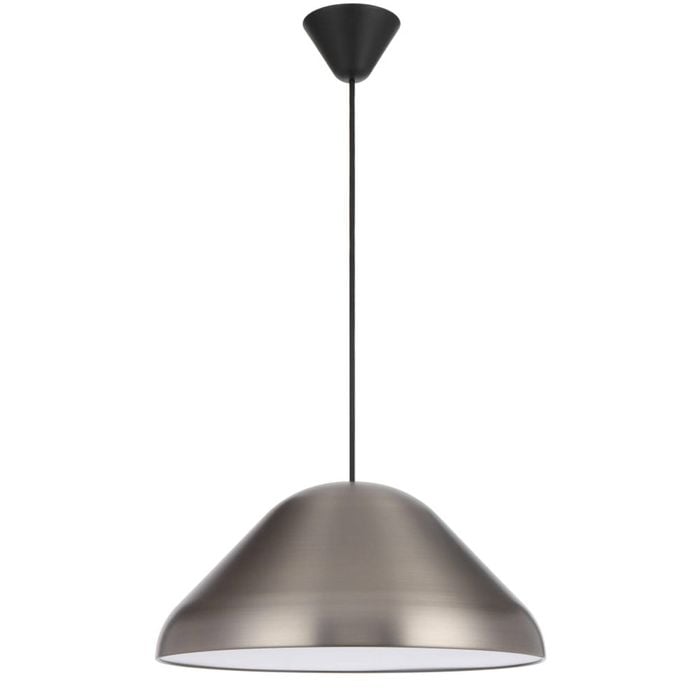 Telbix Hanami Modern Pendant Hanging Lamp Light Metal Plastic Nickel Black Satin
