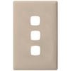 HPM 3 Gang Ghost Gum Linea Cover Plate