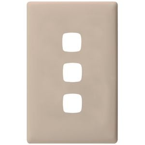 HPM 3 Gang Ghost Gum Linea Cover Plate