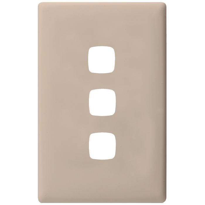 HPM 3 Gang Ghost Gum Linea Cover Plate