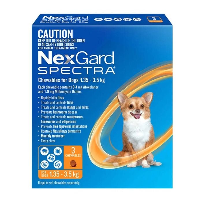 NexGard Spectra For Dogs 2-3.5Kg 3PK  WNGSXS3