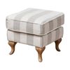 1825 Interiors Sophia Ottoman Polyester Fabric Solid Pine Beige Stripes