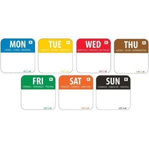 Vogue Day Of The Week Labels Removable Food Rotation 7000 Pack Commercial Kitchen Storage