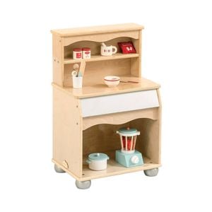 Jooyes Toddler Play Kitchen Cupboard H68cm - Original Wood Colour | 48cm | Role Play