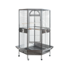 Yes4pets 161 Cm Xl Corner Bird Cage Pet Parrot Aviary Perch Castor Wheel Stand Black Silver