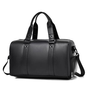 Large-capacity Pu Travel Gym Bag Black