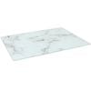 Glass Chopping Board - 50 x 40cm - Marble Effect - Kitchen Dining Place Mats Cutting Mat Worktop Saver Cooking & Food Prep