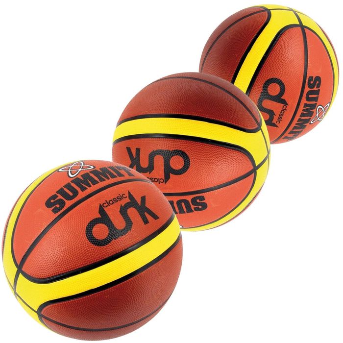 3x Summit Classic Dunk Basketball Indoor Outdoor Sport Game Rubber Ball Size 7 - 7 | Balls | Basketball