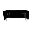 Just Party Linen Black Fitted Rectangular Tablecloth- 3 Sided (1.8m)