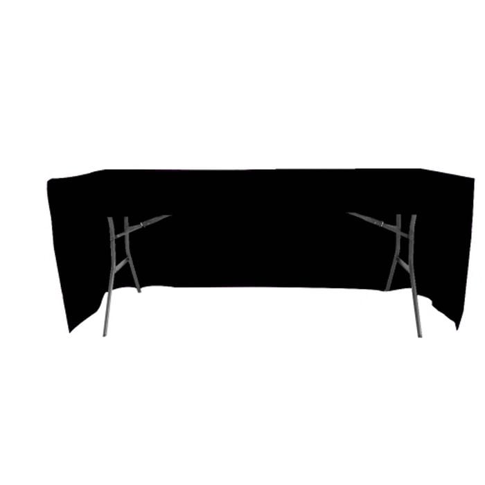 Just Party Linen Black Fitted Rectangular Tablecloth- 3 Sided (1.8m)