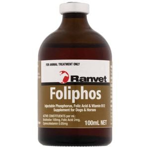 Ranvet Foliphos Dogs & Horses Folic Acid & Vitamin B12 Supplement 100ml