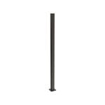 ProtectorAl 50 x 50 x 1000mm Black Aluminium Flanged Garden Fence Post With Cap