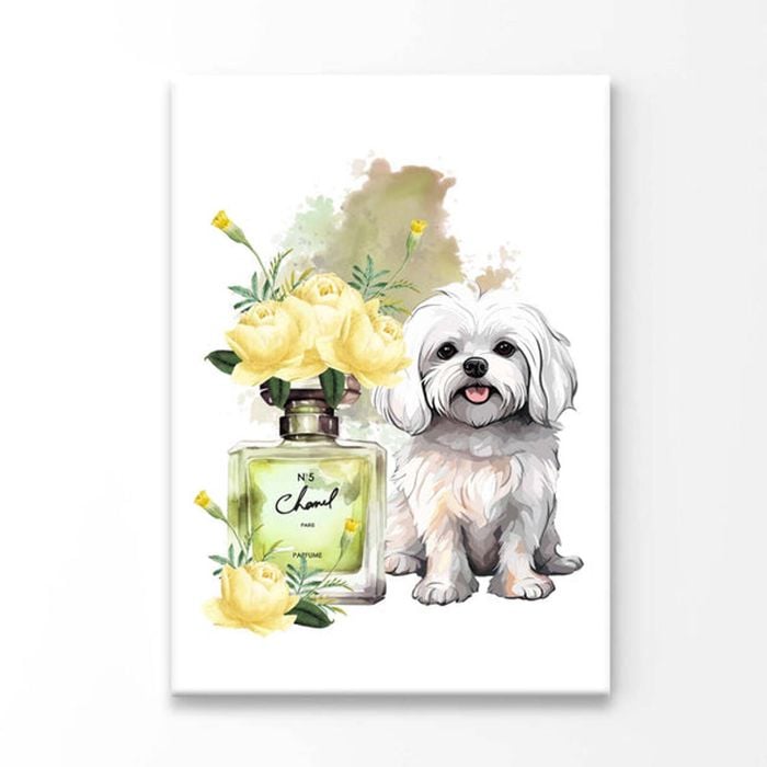 Yellow Perfume, Dog Print 100% Australian Made 100 x 150cm (Acrylic)