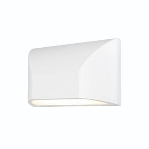 Telbix White Bloc Exterior Led Wall Lamp